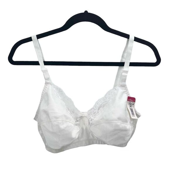 Vintage Lovable White Satin & Lace Full Coverage Unpadded Bra - Picture 1 of 6
